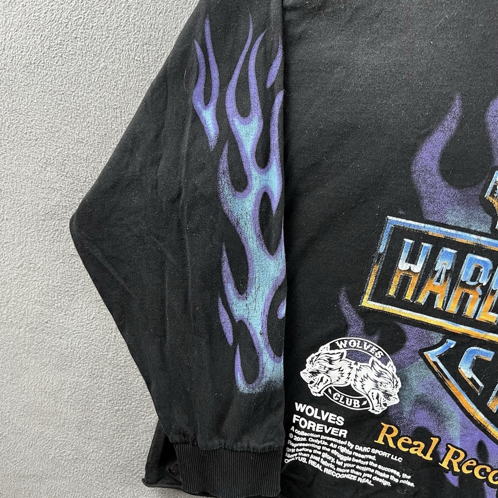 Harley Davidson Darc Sport Shirt Mens 3XL Chrome Sweet Chrome Flame Sleeves RARE - Picture 12 of 16